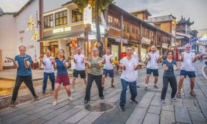Vorführung in der City von Yongchun